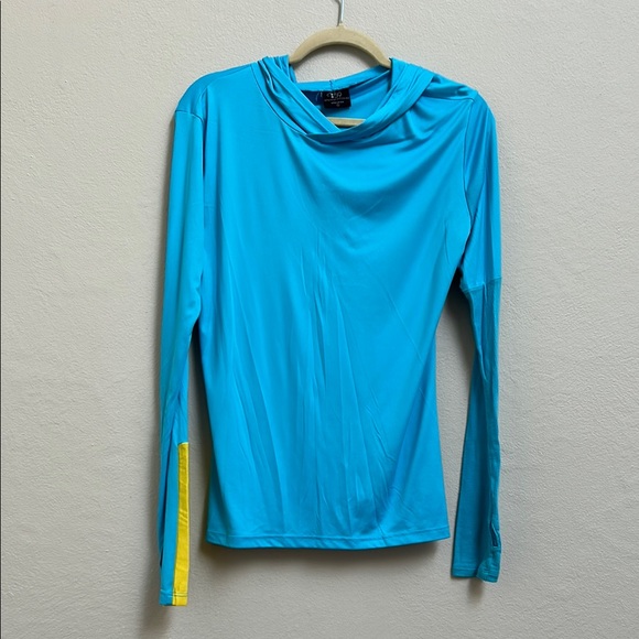 Splits59 Blue Fitted Long Sleeve Hoodie - Picture 1 of 6